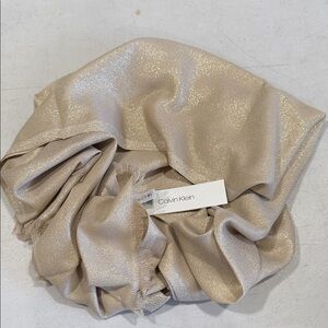 Calvin Klein Metallic Gold Scarf